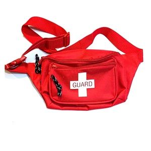 Red lifeguard fanny pack like new